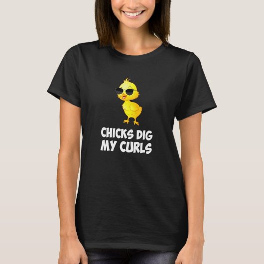 Chicks Dig My Curls Hair Toddler T-shirt (Voorkant)