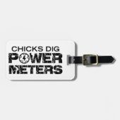 Chicks Dig Power Meters Bagagelabel (Voorkant horizontaal)