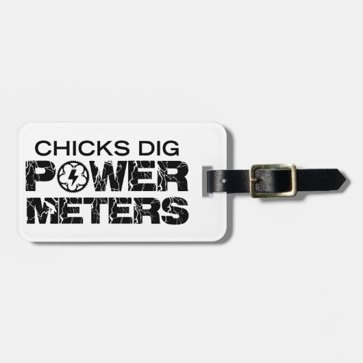 Chicks Dig Power Meters Bagagelabel (Voorkant horizontaal)