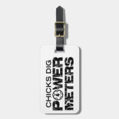 Chicks Dig Power Meters Bagagelabel (Voorkant verticaal)