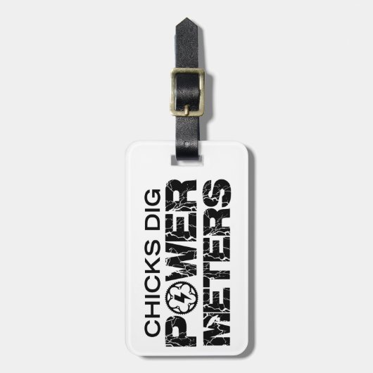 Chicks Dig Power Meters Bagagelabel (Voorkant verticaal)