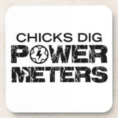 Chicks Dig Power Meters Drankjes Onderzetter (Voorkant)