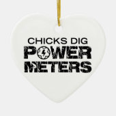 Chicks Dig Power Meters Keramisch Ornament (Voorkant)