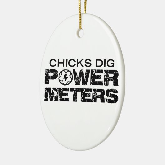 Chicks Dig Power Meters Keramisch Ornament (Links)