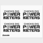 Chicks Dig Power Meters Rechthoekige Sticker (Vel)