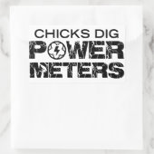 Chicks Dig Power Meters Rechthoekige Sticker (Tas)