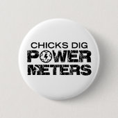 Chicks Dig Power Meters Ronde Button 5,7 Cm (Voorkant)