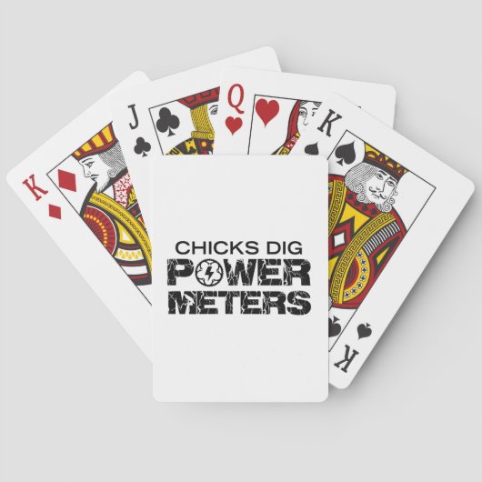 Chicks Dig Power Meters Speelkaarten (Achterkant)