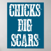 Chicks Dig S Shirt Congenital Heart Defect Chd War Poster (Voorkant)