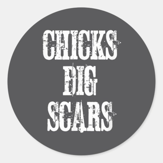 Chicks Dig S Shirt Congenital Heart Defect Chd War Ronde Sticker (Voorkant)