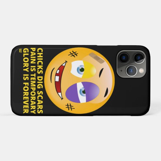 "CHICKS DIG SCARS" grappige emoji Case-Mate iPhone Case (Achterkant (horizontaal))