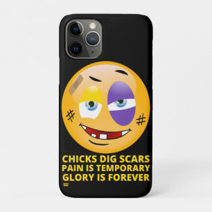 "CHICKS DIG SCARS" grappige emoji Case-Mate iPhone Case