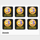 "CHICKS DIG SCARS" grappige emoji Vierkante Sticker (Vel)