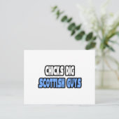 Chicks Dig Schotse jongens Briefkaart (Staand voorkant)