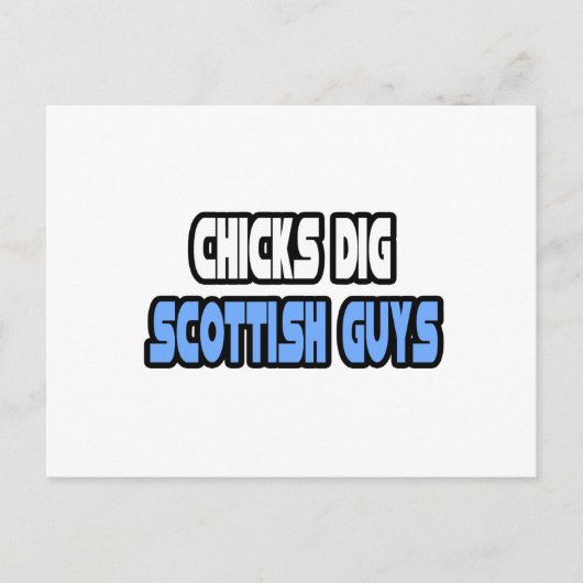 Chicks Dig Schotse jongens Briefkaart (Voorkant)