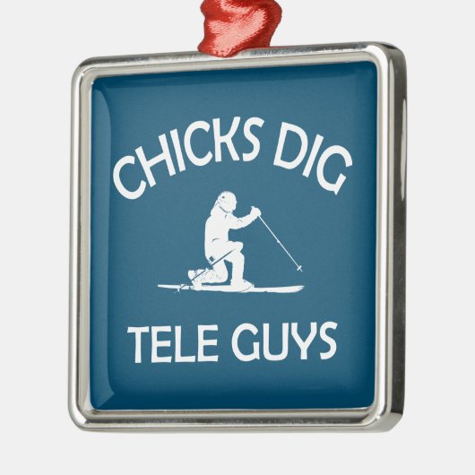 Chicks Dig Tele-jongens Metalen Ornament (Links)