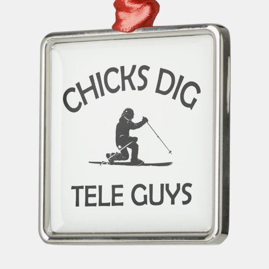 Chicks Dig Tele-jongens Metalen Ornament (Links)