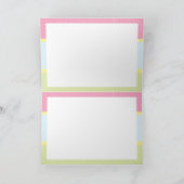 Chicks en Roze Paasei Aangepaste Bericht Feestdagen Kaart (Binnen)