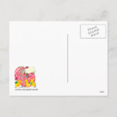 Chicks en Roze Paasei Aangepaste Bericht Feestdagenkaart (Achterkant)