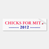 CHICKS FOR MITT — 2012 — BUMPERSTICKER (Voorkant)