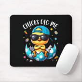 Chicks Gig Me Easter Cool Chicks Happy Easter Todd Muismat (Met muis)