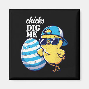 Chicks Gig Me Funny Peuter Pasen Happy Pasen Fu Magneet