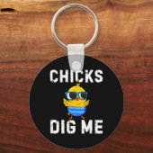 Chicks Gig Me Peuter Happy Easter Egg Hunting Boy Sleutelhanger (Voorkant)