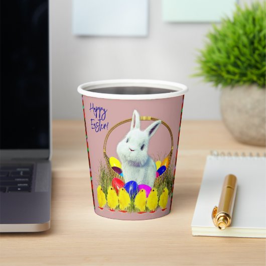 Chicks Happy Paaster Bunny Paper Cups Papieren Bekers (Insitu)