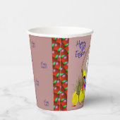 Chicks Happy Paaster Bunny Paper Cups Papieren Bekers (Rechts)