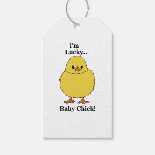 Chicks Ik ben Lucky Baby Chick Cadeaulabel (Voorkant)