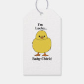 Chicks Ik ben Lucky Baby Chick Cadeaulabel (Achterkant)