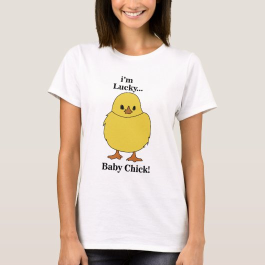 Chicks Ik ben Lucky Baby Chick T-shirt (Voorkant)