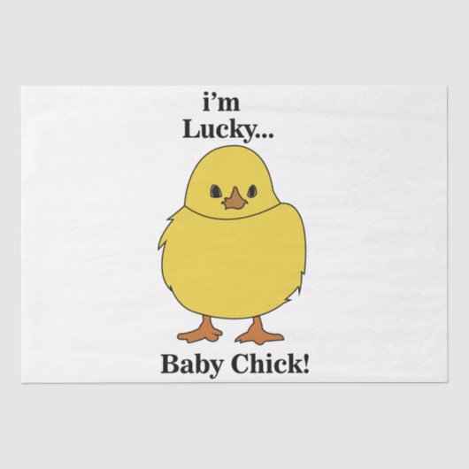 Chicks Ik ben Lucky Baby Chick Tissuepapier (Voorkant)