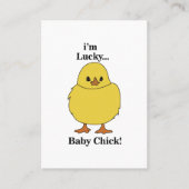 Chicks Ik ben Lucky Baby Chick Visitekaartje (Voorkant)