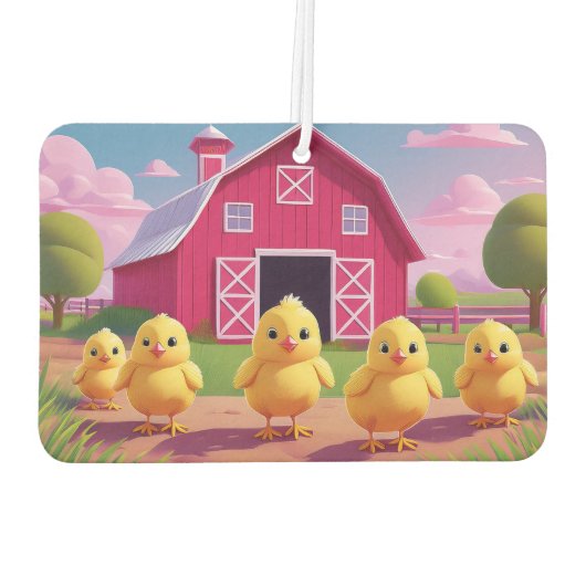 Chicks in Barnyard Happy Spring  Luchtverfrisser (Achterkant)