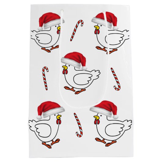 Chicks Merry kerstcadeautassen Medium Cadeauzakje (Achterkant)