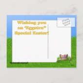 Chicks 'n a Easter Basket Feestdagenkaart (Achterkant)