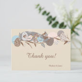 Chicks Paar Roze en Blauw Bedankt (Staand voorkant)