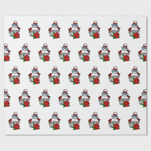 Chicks Rock Silkie Chicken Wrapping Paper Cadeaupapier (Vlak)