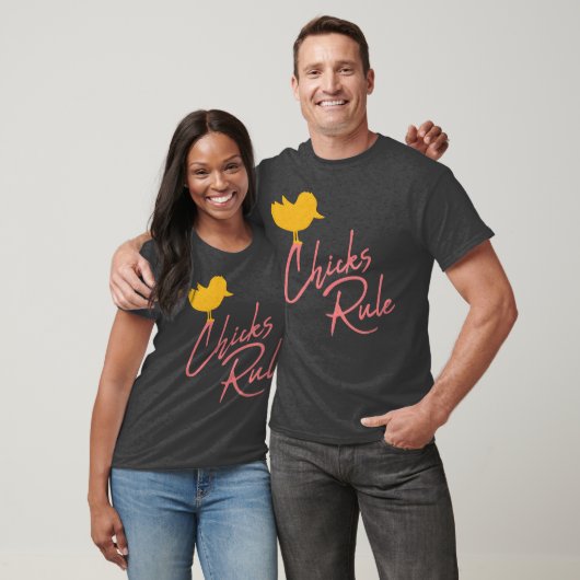 Chicks Rule schattig vogelcadeau T-shirt (Unisex)