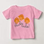 CHICKS RULE! -T-shirt (Voorkant)