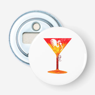 Chicktini Martini Art Button Flesopener