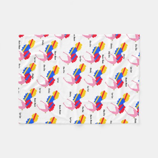 Chicky, Cha-Cha, Boom-Boom, Lya-Lya Fleece Deken (Voorkant (Horizontaal))