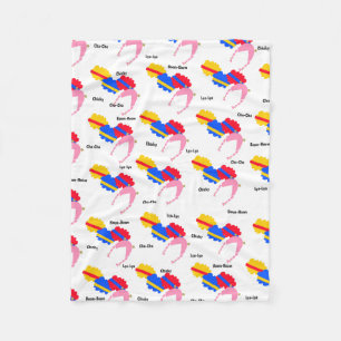 Chicky, Cha-Cha, Boom-Boom, Lya-Lya Fleece Deken