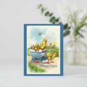 Chicky Wagon Easter Briefkaart (Staand voorkant)