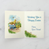 Chicky Wagon Easter Wenskaart Feestdagen Kaart (Binnen)