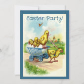 Chicky Wagon Paasfeest uitnodiging (Voorkant)