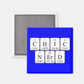 ChicNerd periodieke lijstgradenmagnet Magneet (Voorkant / Achterkant)
