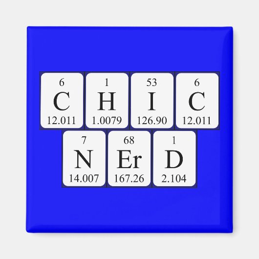 ChicNerd periodieke lijstgradenmagnet Magneet (Voorkant)
