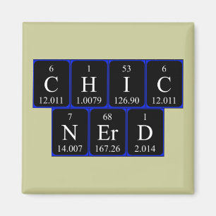 ChicNerd periodieke lijstwoordmagnet Magneet